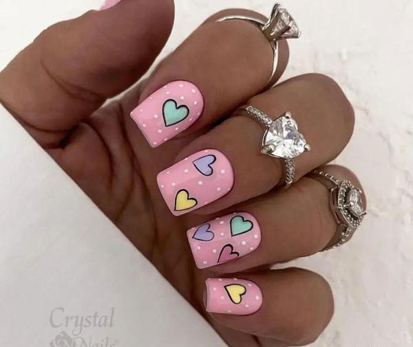 عکس ناخن قلب قلبی