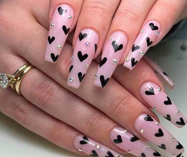 عکس ناخن قلب قلبی