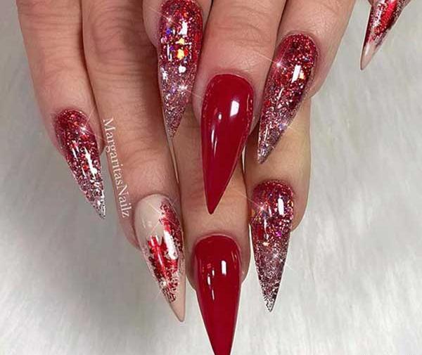 عکس کاشت ناخن بچه گانه قرمز