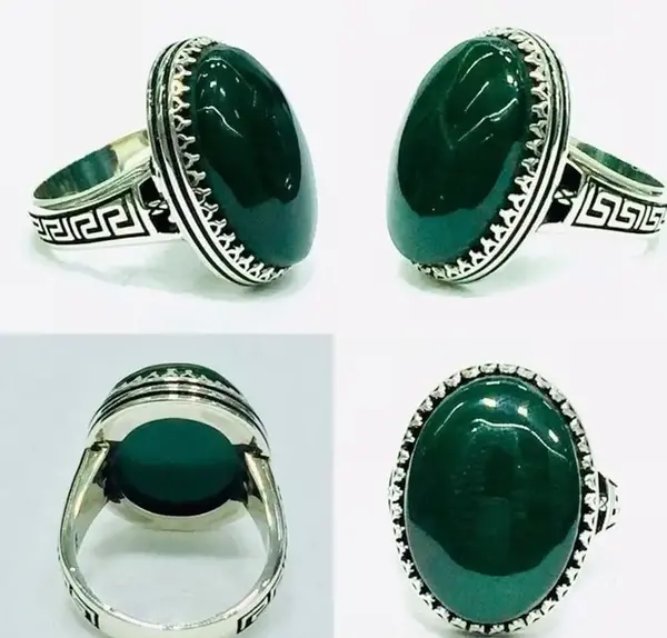 عکس انگشتر عقیق مردانه زیبا