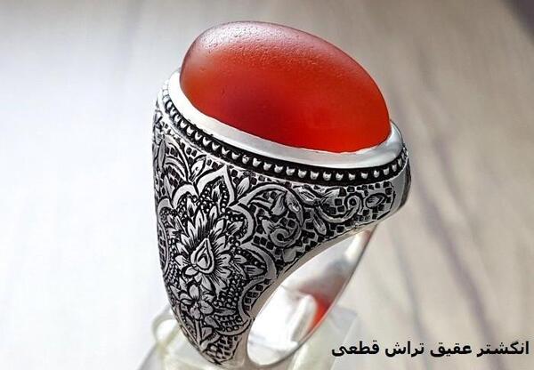 عکس انگشتر عقیق قرمز مردانه