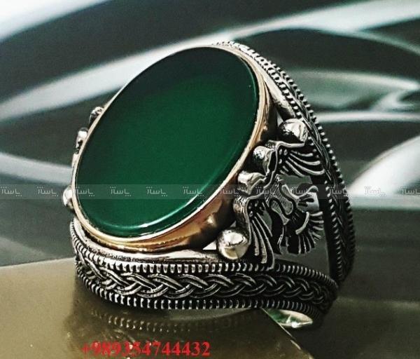 عکس انگشتر عقیق سبز مردانه