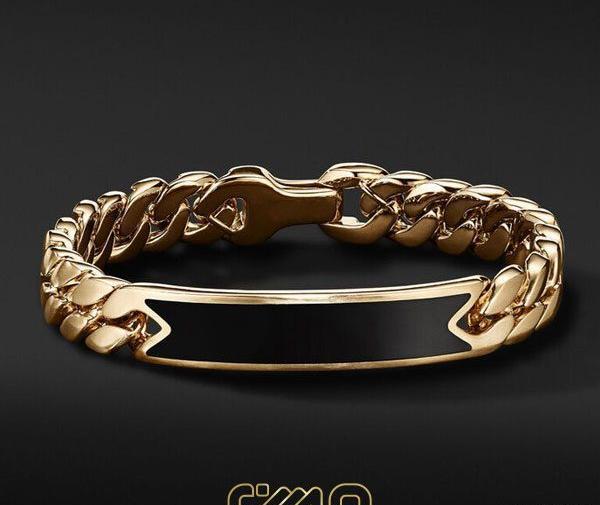 عکس دستبند طلایی مردانه
