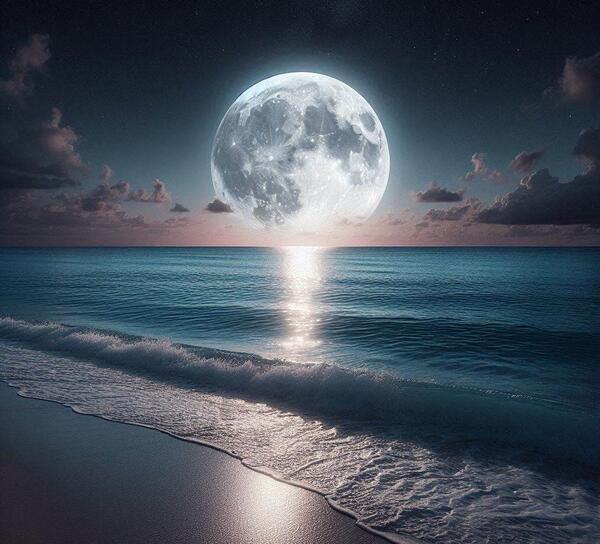عکس ماه و ستاره شب