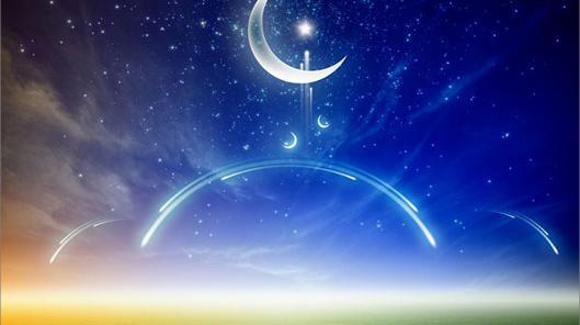 عکس ماه و ستاره شب