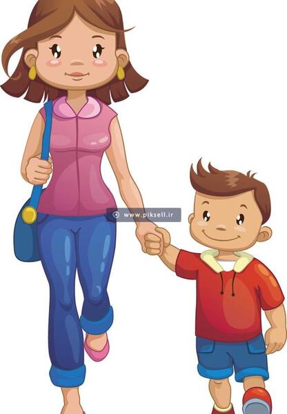 عکس مادر فرزندی کارتونی