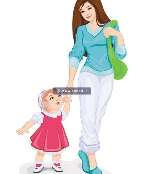 عکس مادر فرزندی کارتونی