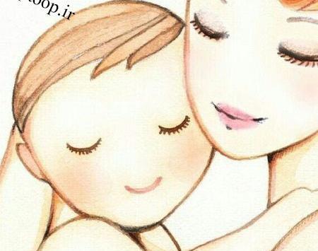 عکس مادر فرزندی کارتونی