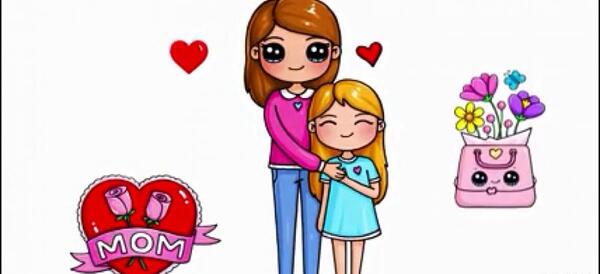 عکس مادر فرزند کارتونی