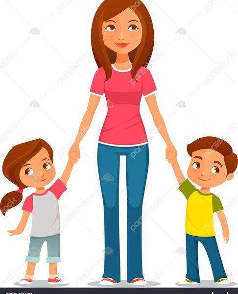 عکس مادر فرزند کارتونی