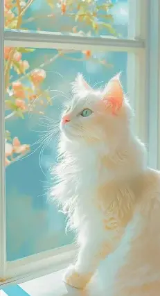 عکس گربه کوچولو بامزه سفید