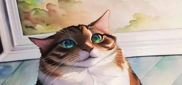 عکس گربه کارتونی ساده