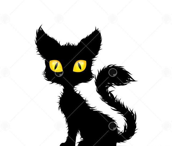 عکس گربه کارتونی سیاه