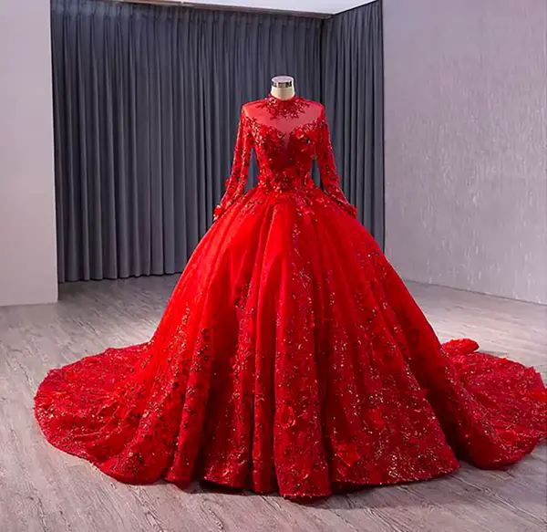 عکس لباس عروسی قرمز