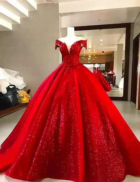 عکس لباس عروسی قرمز