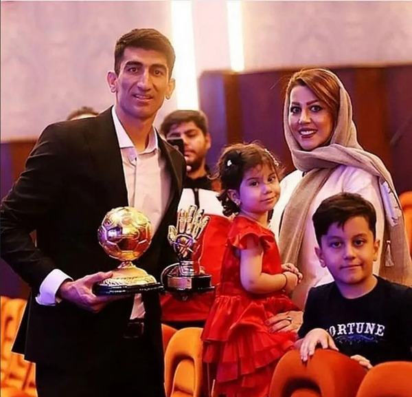 عکس عروسی بیرانوند و همسرش