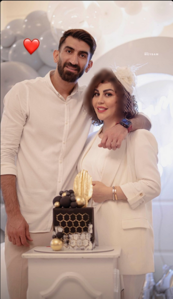 عکس عروسی بیرانوند و همسرش