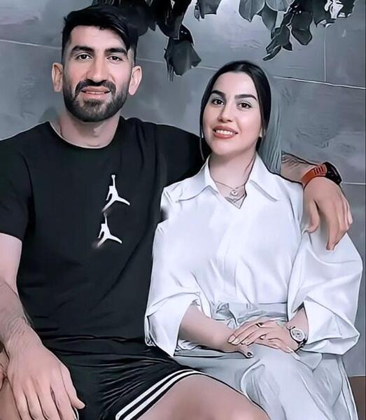 عکس عروسی بیرانوند و همسرش