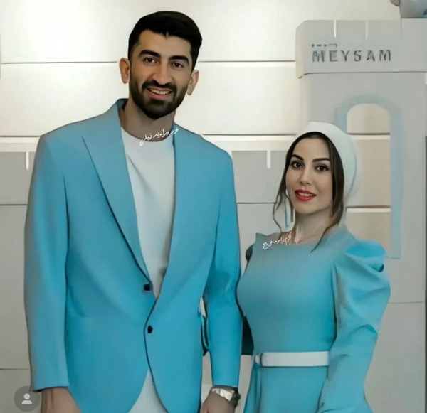 عکس عروسی بیرانوند و همسرش