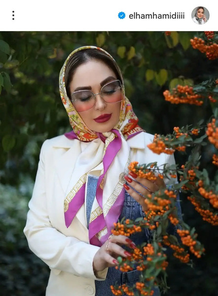 عکس عروسی الهام حمیدی با همسرش