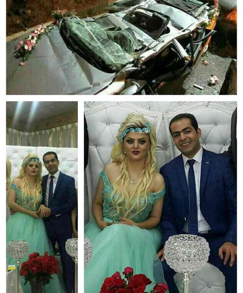 عکس عروس و داماد در شب