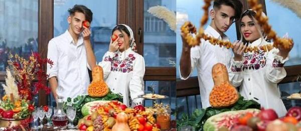 عکس شب یلدای عروس و داماد