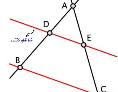 عکس قضیه تالس را ثابت کنید