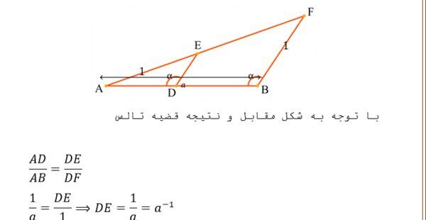 عکس قضیه تالس را ثابت کنید