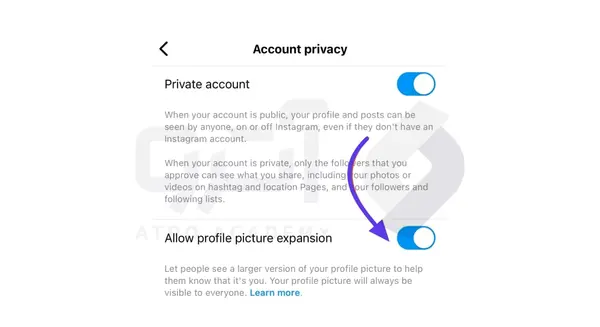 چیکار کنم عکس پروفایل اینستا بزرگ نشه