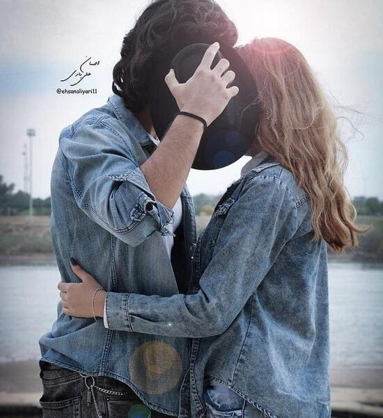 عکس عاشقانه بغل و بوسه بدون متن