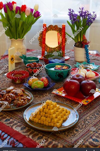 فتوشاپ عکس کنار سفره هفت سین