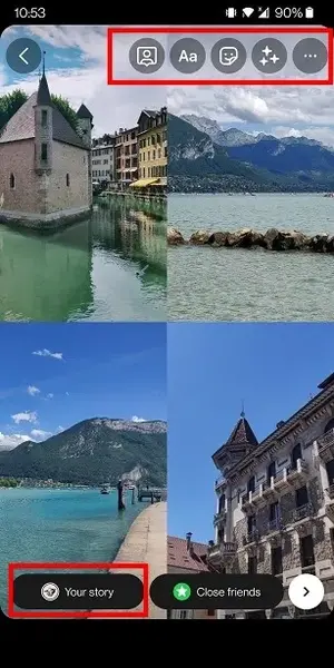 کلاژ عکس و فیلم کنار هم