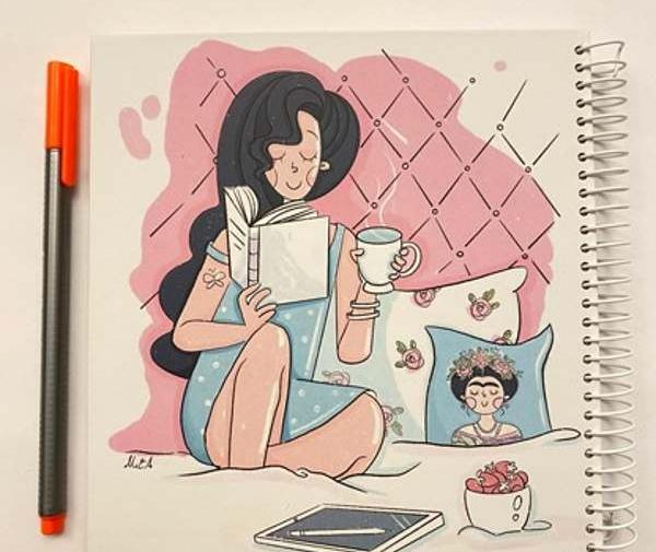 عکس فانتزی دختر کتابخوان