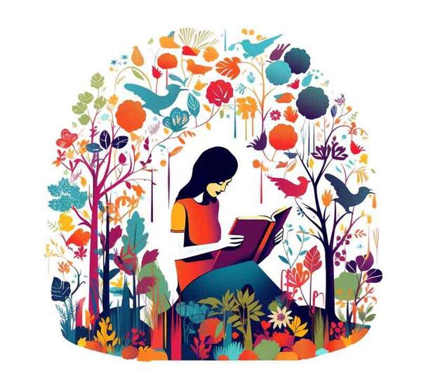 عکس فانتزی دختر کتابخوان