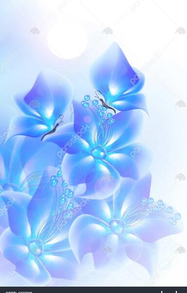 عکس گل ابی فانتزی
