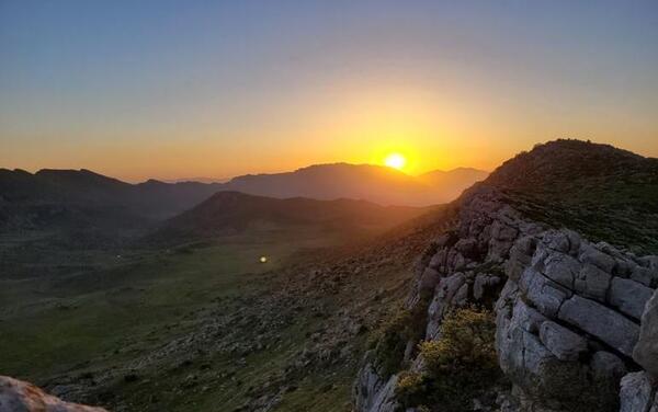 عکس غروب آفتاب در روستا