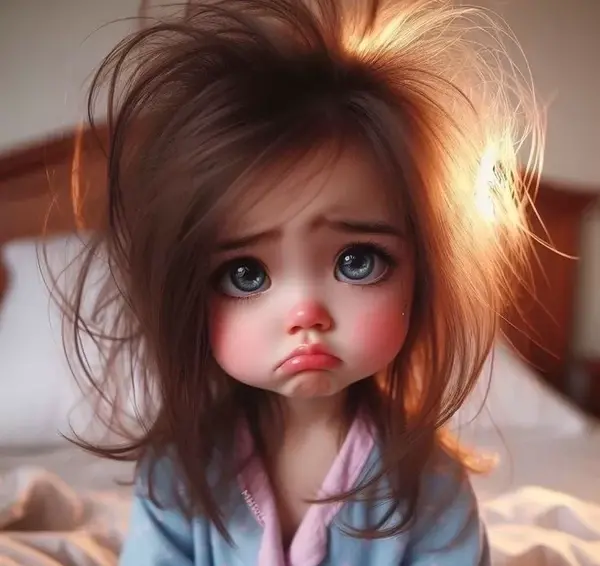 عکس پروف دختر بچه غمگین