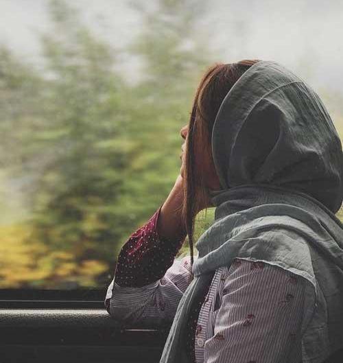 عکس دختر از پشت غمگین