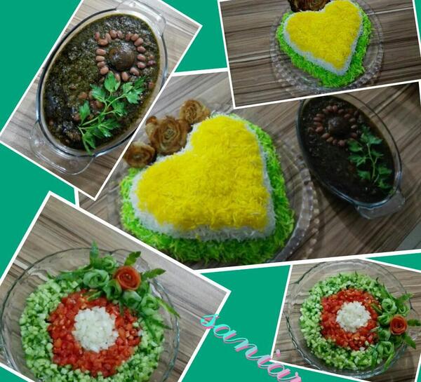 عکس کیک قورمه سبزی
