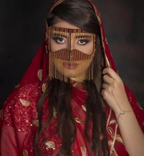عکس نقاب عروس بلوچی
