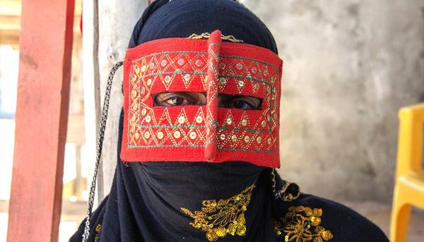 عکس نقاب عروس بلوچی