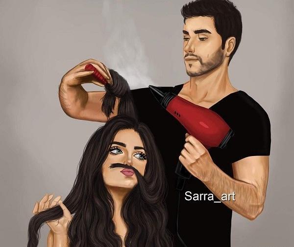 عکس نوشته عاشقانه فانتزی عروسکی