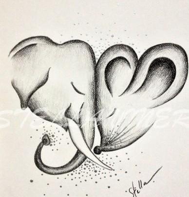 عکس طراحی ساده با مداد عاشقانه