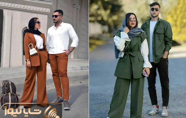 عکس عاشقانه دونفره ست لباس