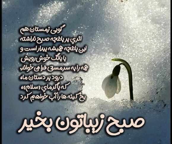 عکس صبح بخیر عاشقانه زمستانی
