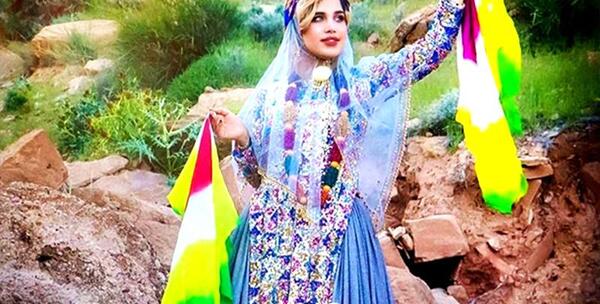 عکس عروس با لباس محلی قشقایی