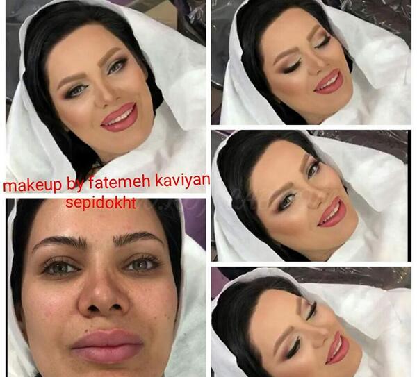 عکس عروس قبل وبعد از ارایش