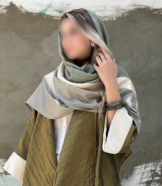 عکس شال سبز عروس