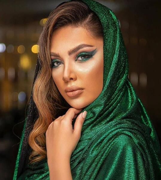 عکس شال سبز عروس