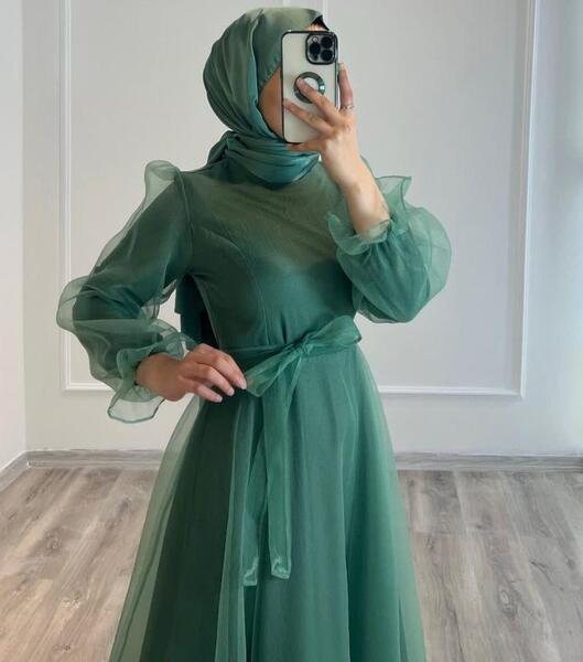 عکس شال سبز عروس